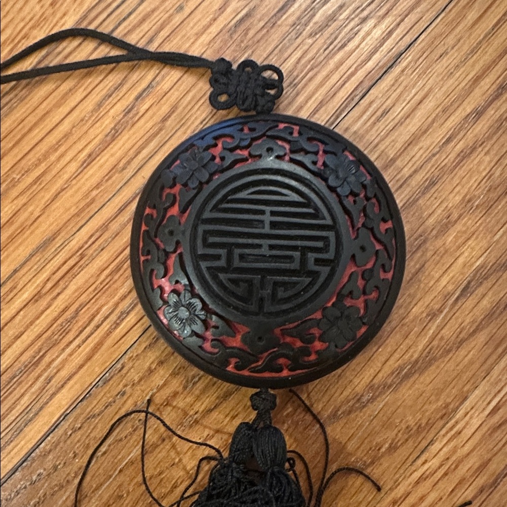 SOLD OUT - Vintage Hand Carved Large Cinnabar Bead
